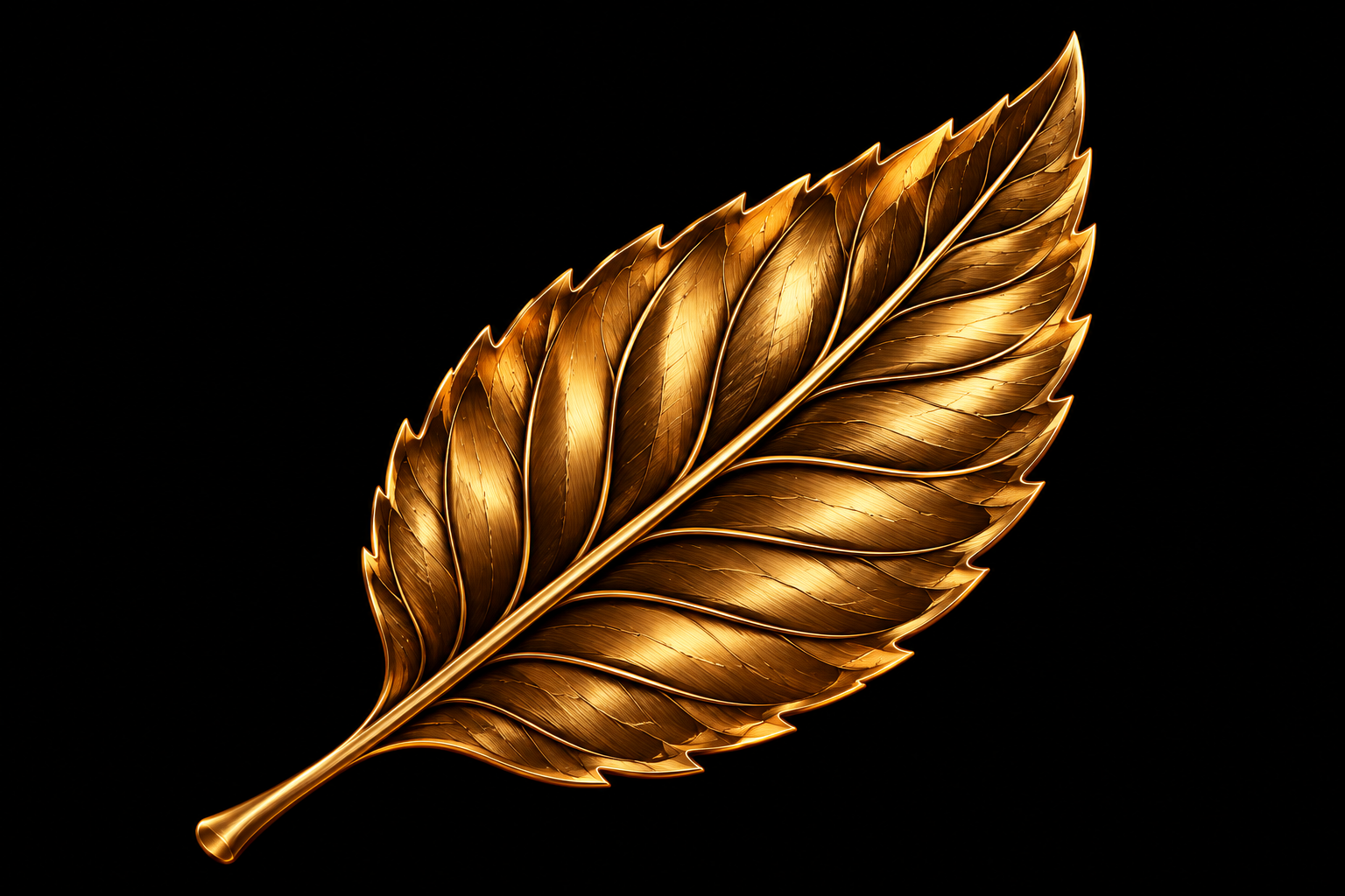 Gold tobacco leaf emblem